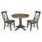 International Concepts Round 36 in Rd Top Pedestal Table, 2 X-Back Chairs, Hickory/Washed Coal, 36 in W, 36 in L, 29.1 in H K45-36RT-27B-C613-2 - alternate 1